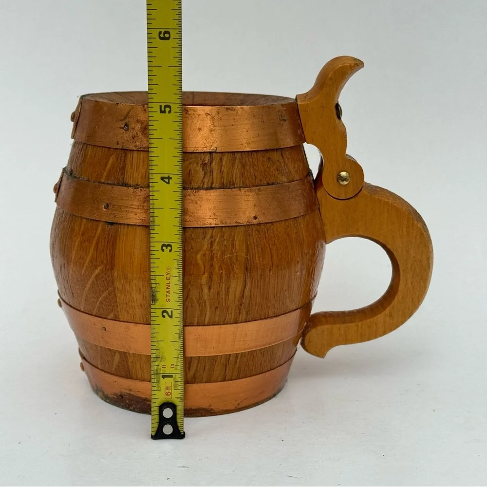 Vintage Wooden Beer Mug